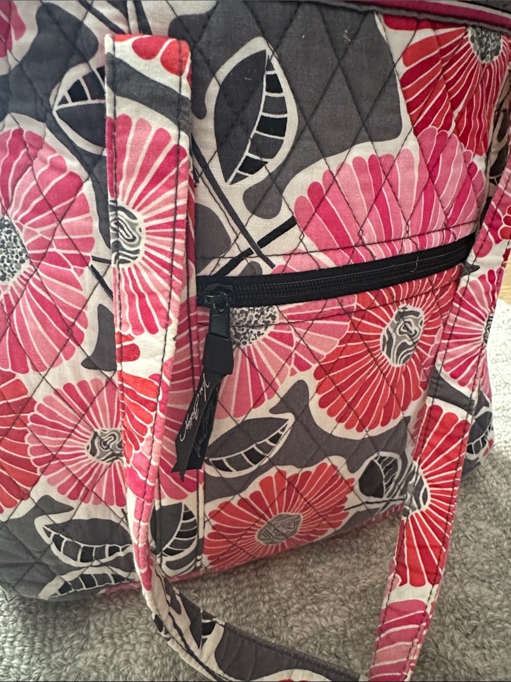 Vera Bradley Cherry Blossom Quilted Small Tote Bag - Picture 6 of 6